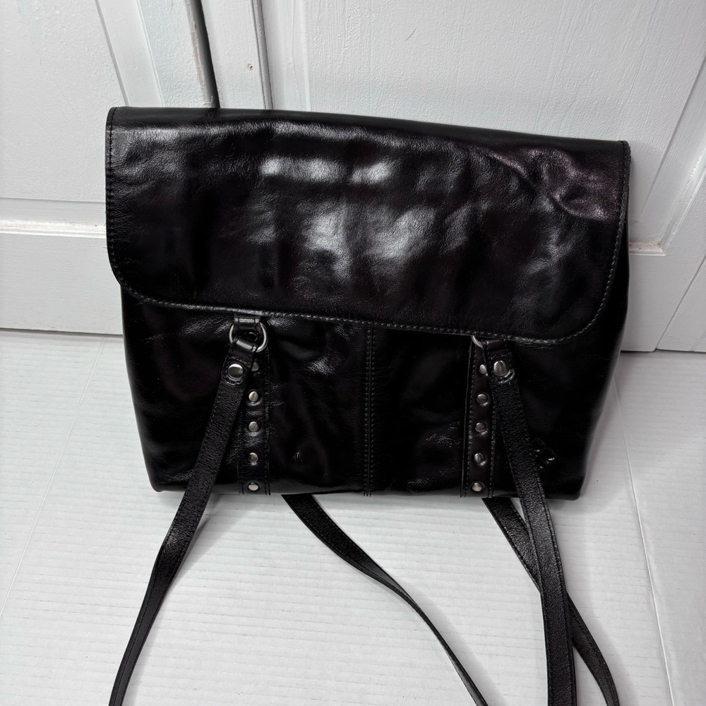 PATRICIA NASH Amersham Soft Black Oil Waxed Nappa Leather Messenger Bag - Picture 2 of 7